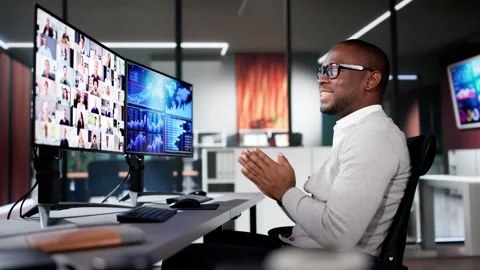 Virtual Online Video Meeting Stock Footage 292211758