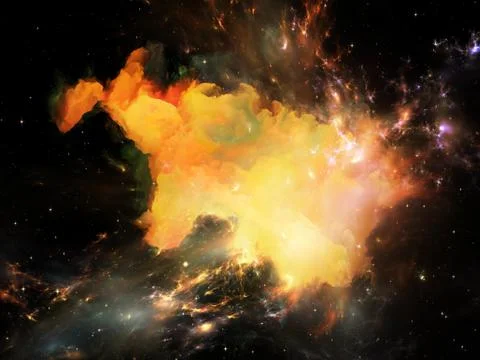 Virtual Orion nebula Stock Illustration