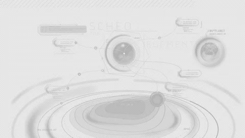 Virtual panel of the future with space research elements, on alpha channel. Stock Footage 153851363