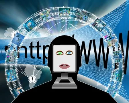 Virtual penetration 스톡 일러스트