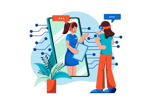 Virtual Personal Assistant Ilustração Stock