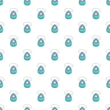 Virtual pet digital game device seamless pattern Stockillustratie