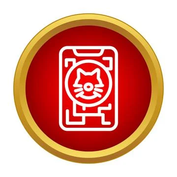 Virtual pet game on smartphone screen icon イラスト素材