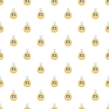 Virtual pet handheld game toy seamless pattern Stock Illustration