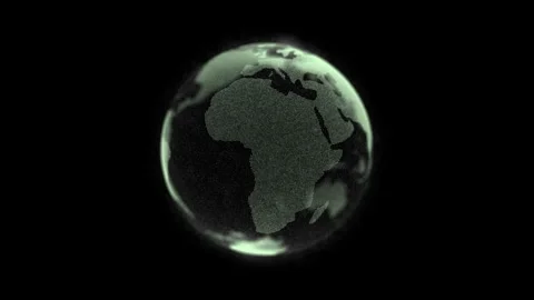 Virtual planet Earth with particles and lines. Network connection big data Stock Footage 331239555