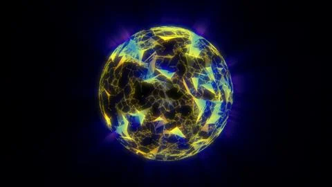 Virtual planet Earth with particles and lines. Stock Illustration