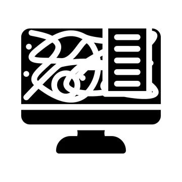 Virtual planetarium glyph icon vector illustration Stock Illustration