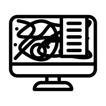 Virtual planetarium line icon vector illustration Stock Illustration