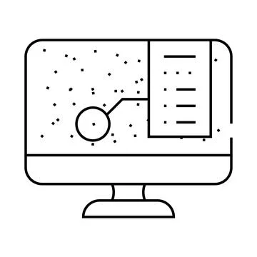 Virtual planetarium line icon vector illustration Stock Illustration