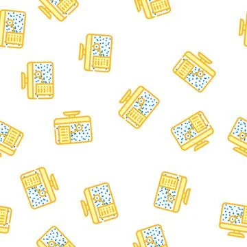Virtual planetarium vector seamless pattern Stock Illustration