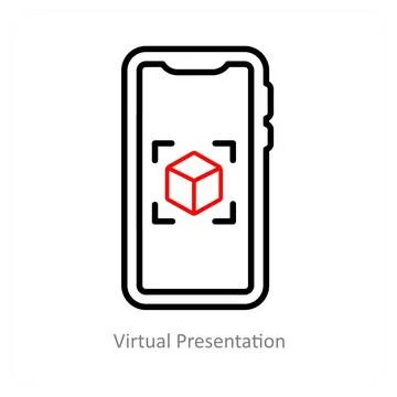 Virtual Presentation and creation icon concept 스톡 일러스트