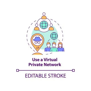 Virtual private network concept icon Illustrazione stock