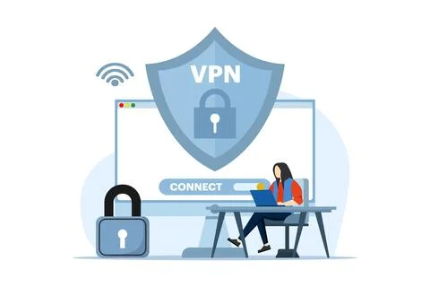 Virtual Private Network Concept Stock Illustration