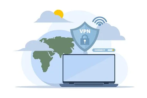 Virtual Private Network Concept Stock Illustration