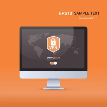 Virtual private network cyber web security and privacy concept secure vpn online Stock Illustration