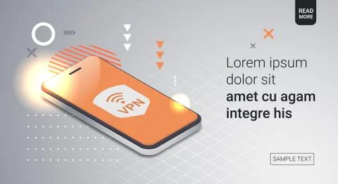 Virtual private network cyber web security and privacy concept secure vpn online Illustrazione stock