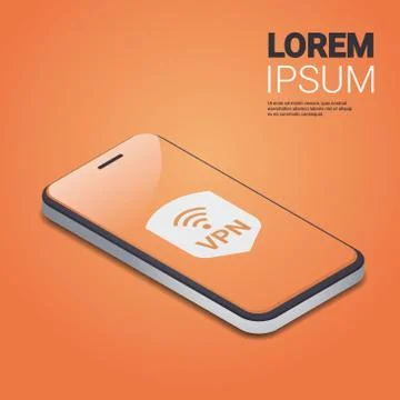 Virtual private network cyber web security and privacy concept secure vpn online Stock Illustration