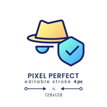 Virtual private network gradient fill desktop icon イラスト素材