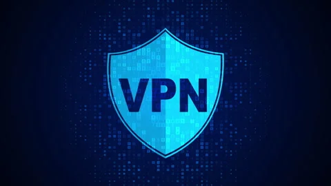 Virtual private network icon made with binary code, Data encryption Stock Footage 336529672