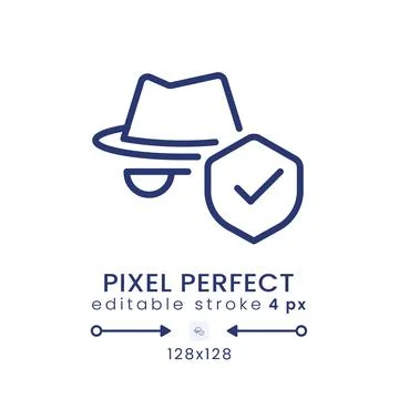 Virtual private network linear desktop icon Stock Illustration