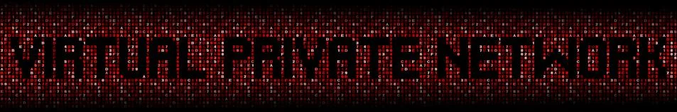 Virtual Private Network text on hex code illustration Stock Illustration