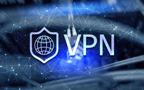 Virtual private network VPN. Blue New technology concept 2020. Foto stock