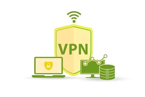 Virtual private network VPN cyber concept Stock Illustration