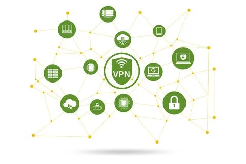 Virtual private network VPN cyber concept Stock Illustration