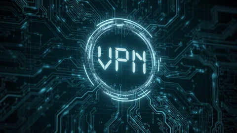 Virtual private network VPN. Data encryption and IP substitute. Secure Stock Footage 254144598