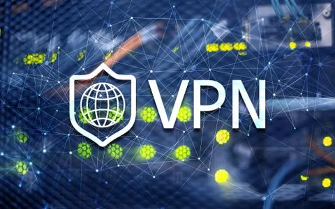 Virtual private network VPN. New technology concept 2020. Illustrazione stock