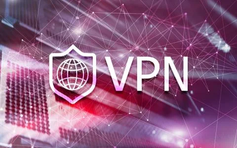 Virtual private network VPN. New technology concept 2020. Illustrazione stock
