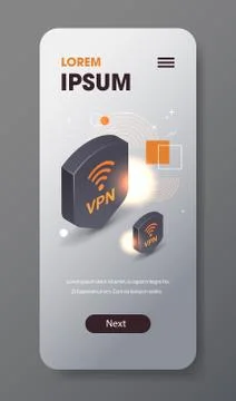 Virtual private network web security privacy concept secure vpn connection Illustrazione stock
