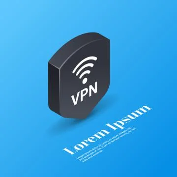 Virtual private network web security privacy concept secure vpn connection Stock-Illustration
