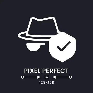 Virtual private network white solid desktop icon Stock Illustration