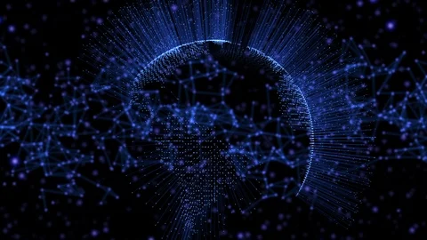 Virtual Programming of artificial intelligence algorithm Stock Footage 98550343