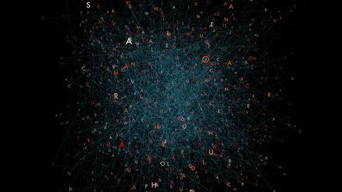 Virtual Programming of artificial intelligence algorithm Stock Footage 98550532