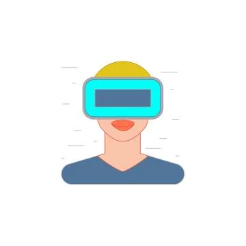 Virtual ray glasses icon or illustration in outline style Stock Illustration