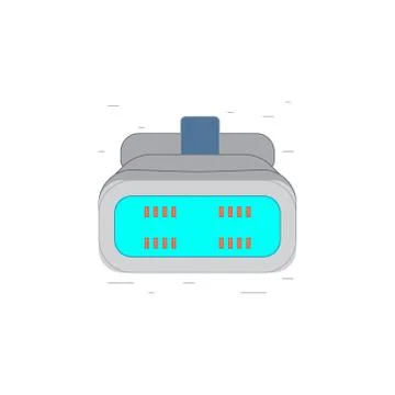 Virtual ray glasses icon or illustration in outline style Stock Illustration