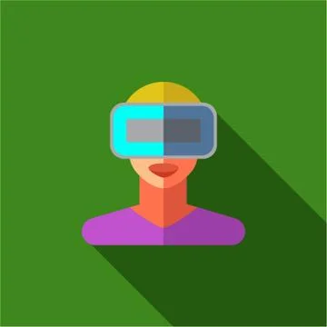 Virtual ray glasses icon or illustration in flat style Stock Illustration