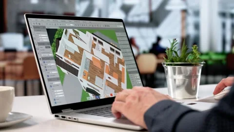 Virtual Real Estate Design: 3D Floor Plan Stock Footage 314516422