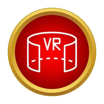 Virtual reality 360 degree panoramic view icon Stock Illustration