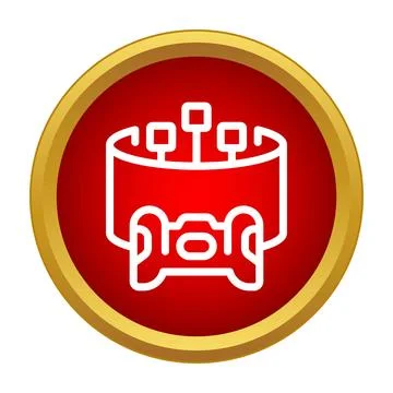Virtual reality 360 degree panoramic camera icon Stock Illustration