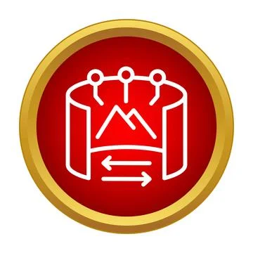 Virtual reality 360 degree panoramic view icon Stock Illustration