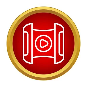 Virtual reality 360 video player icon Stock Illustration