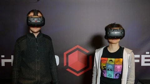 Virtual reality with 3d glasses Stock Footage 118249239