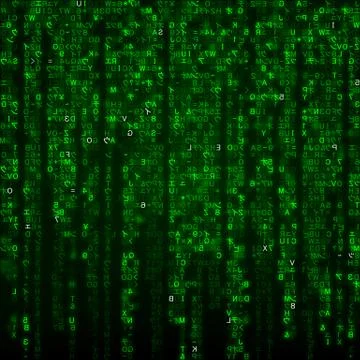 Virtual reality, abstract green technology background, vector illustration Illustrazione stock