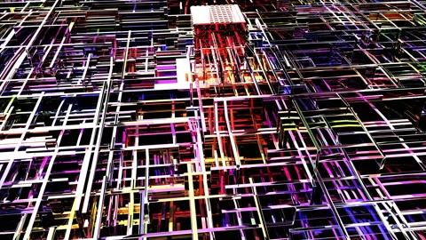Virtual reality architecture quantum computer Digital design concept able to Stock Footage 159019876