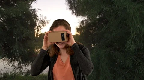 Virtual reality composition of landscapes Stock Footage 61818611