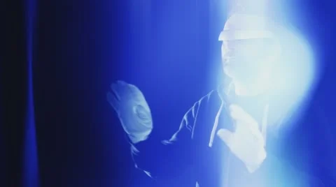 Virtual reality computer programmer typing, hacker hacking bank 4k Stock Footage 56646525