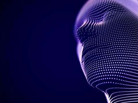 Virtual reality concept: abstract visualization of artificial intelligence Stock Illustration